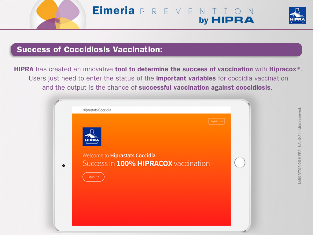 HIPRA has created a tool to determine the success of coccidiosis vaccination in Poultry